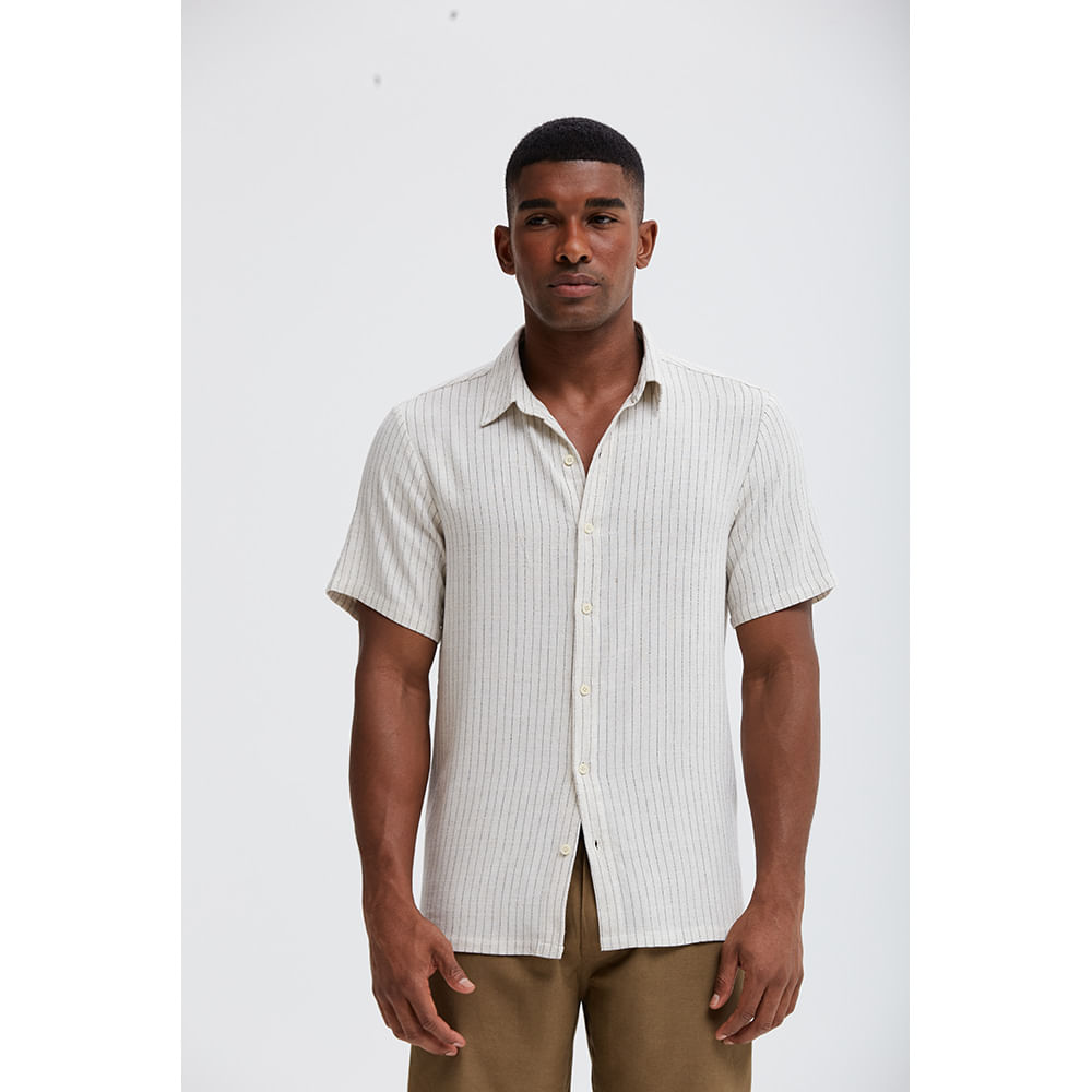 Camisa Em Viscose - Linho  ZARA Homem Camisas ⋆ Benny Mintjes