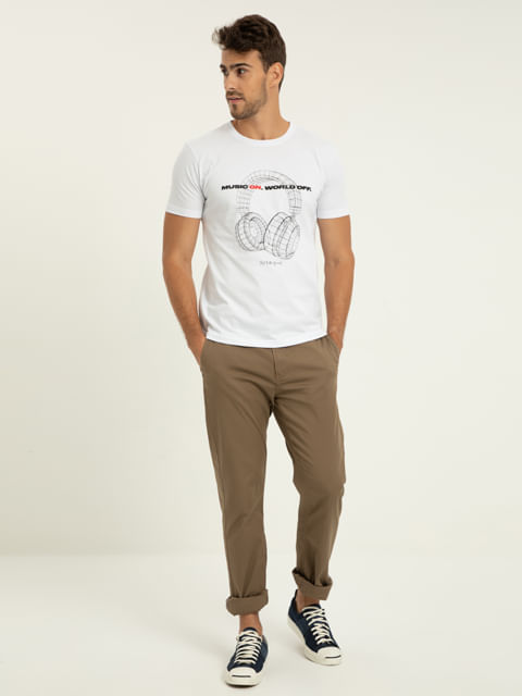 CAMISETA MUSIC ON BRANCO JAB
