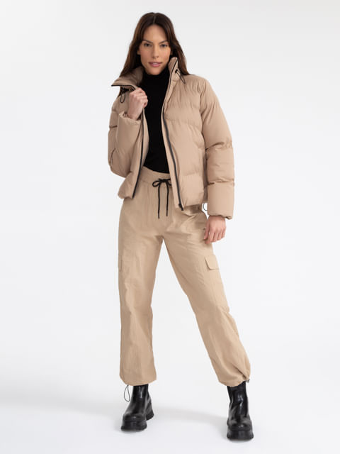 Jaqueta Puff Nylon Sem Capuz
