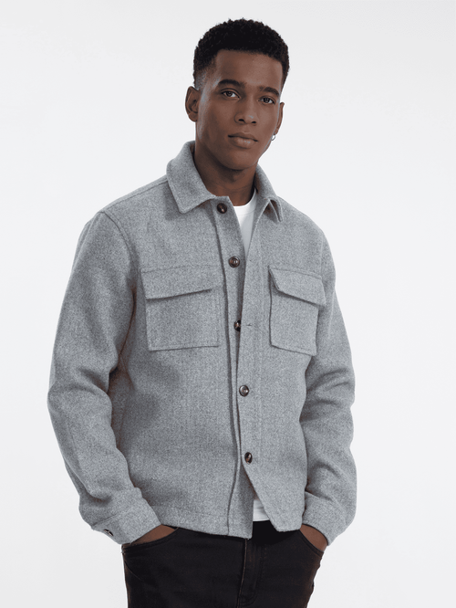 Jaqueta Over Shirt Heavy Melange