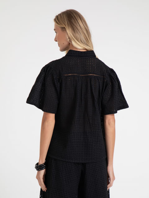 Camisa Manga Curta Em Laise