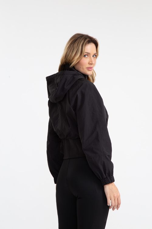 Jaqueta Sobreposição Nylon Com Neoprene e Capuz