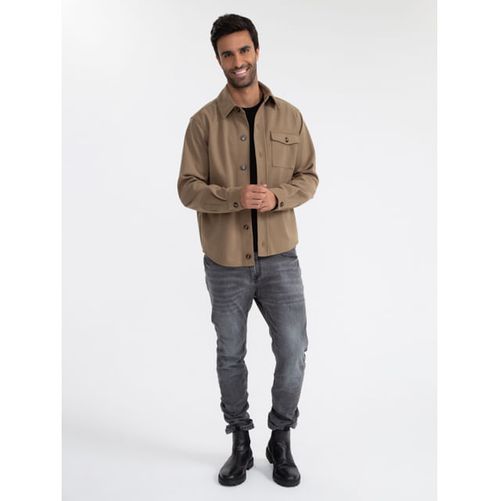 Jaqueta Over Shirt Twill Peletizada