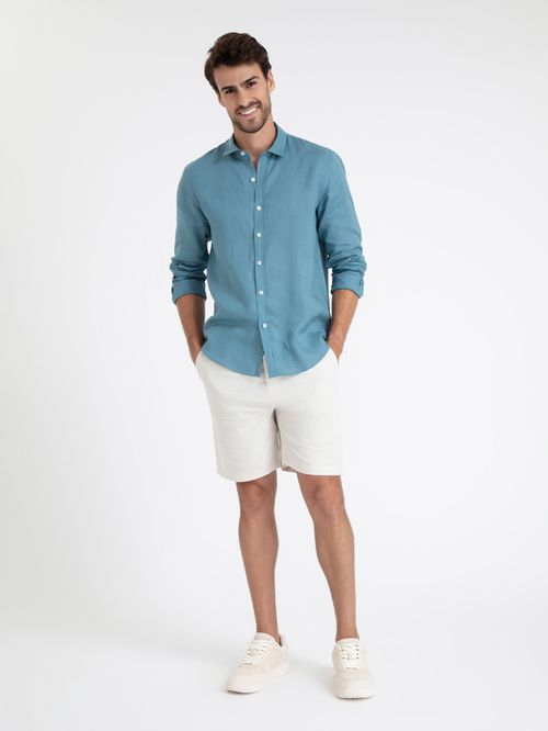 Camisa Ml 100% Linho Fio 60