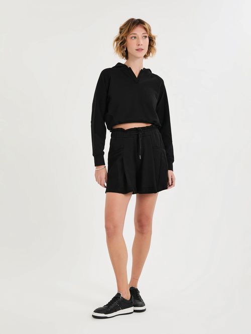 Short Com Moletom Avesso