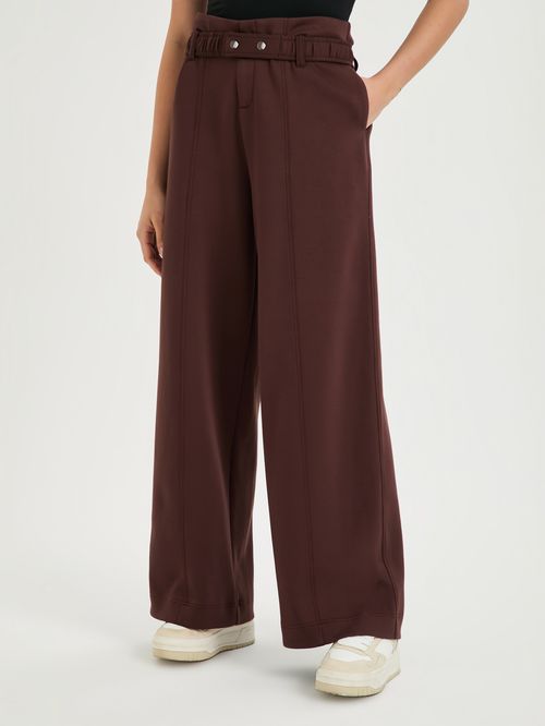 Calça Em malha com Prega Frontal