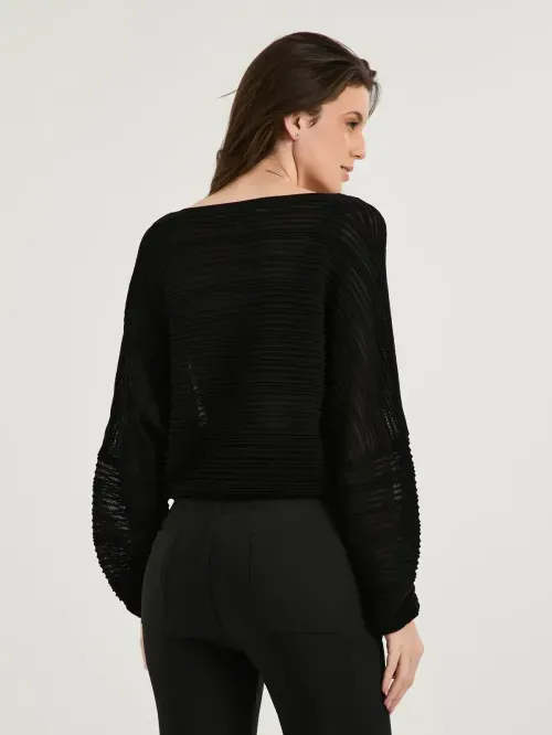 Tricô Ml Com Listras Em Relevo