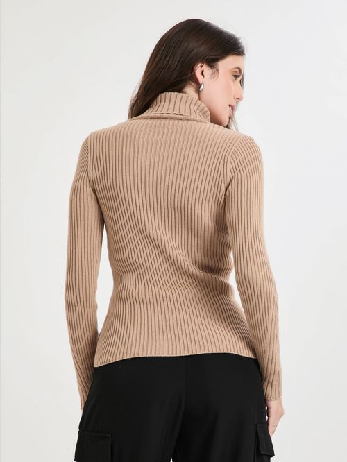 Blusa Trico Texturizado Com Relevos Geomêtricos