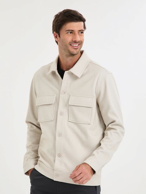 Jaqueta Over Shirt Knit Flex Esp De Peixe