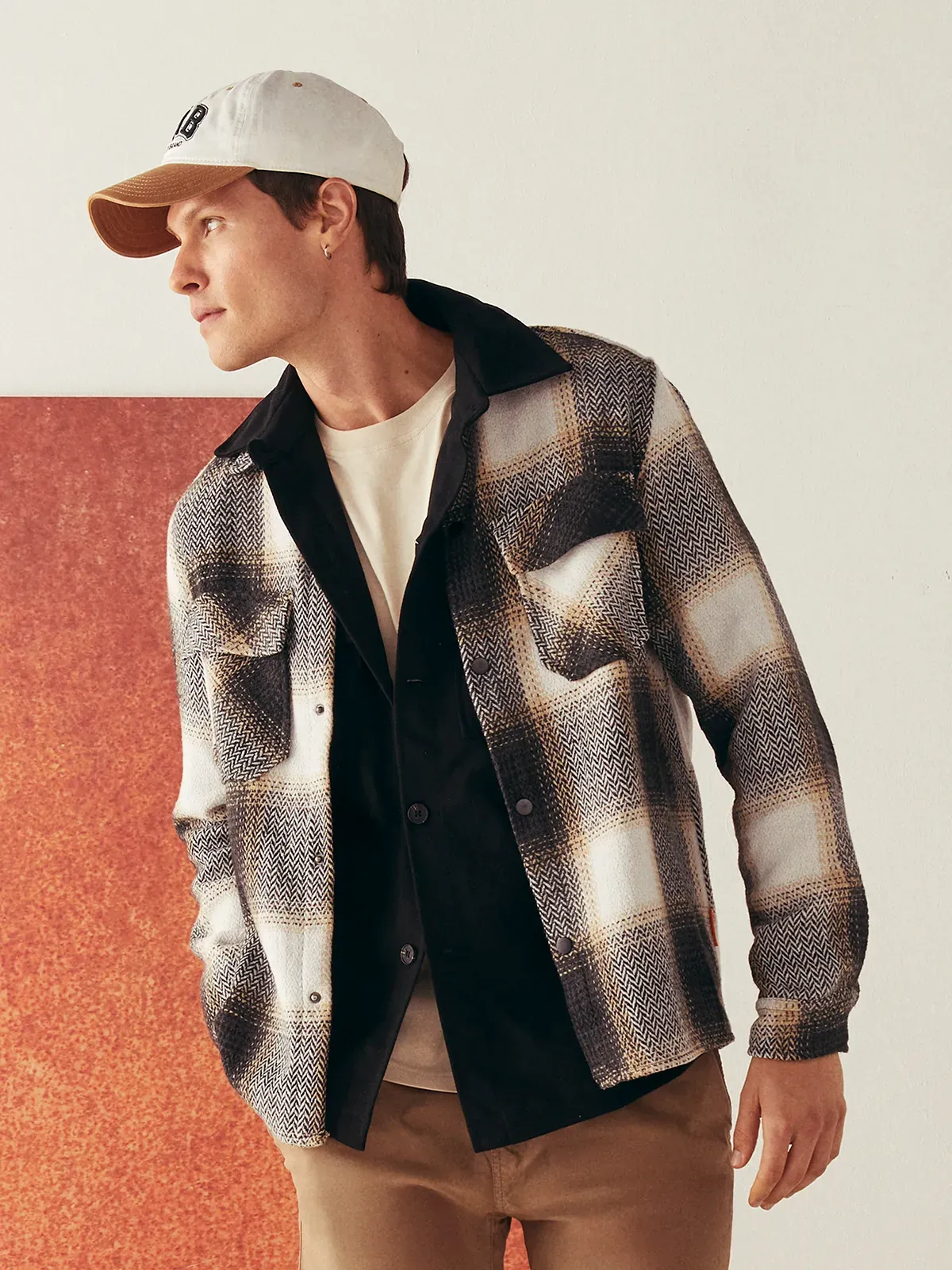 Jaqueta Over Shirt Xadrez Chevron - JAB | Just Another Brand