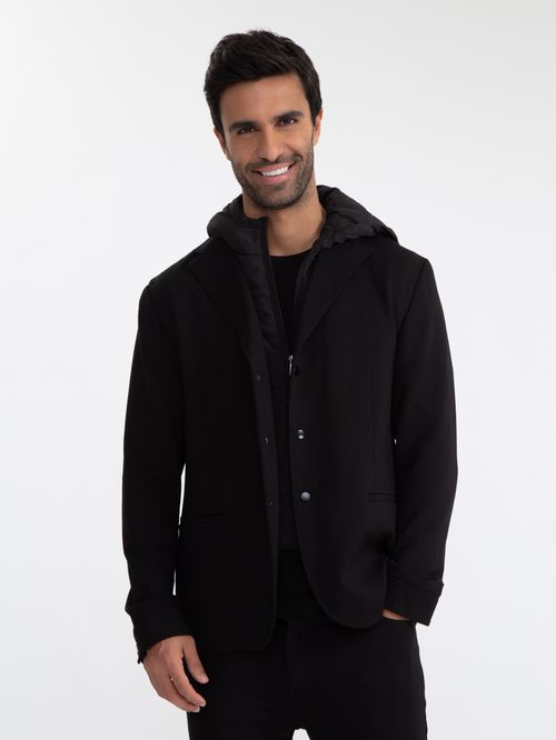 Blazer Knit Flex Com Capuz Removivel