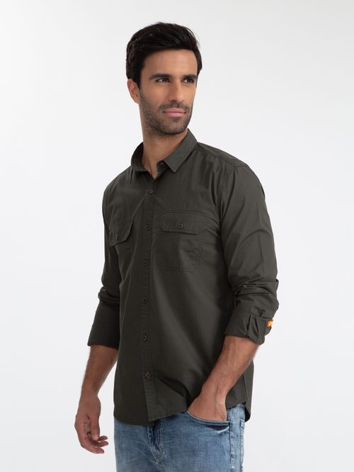 Camisa Ml Paper Touch Com Bolsos