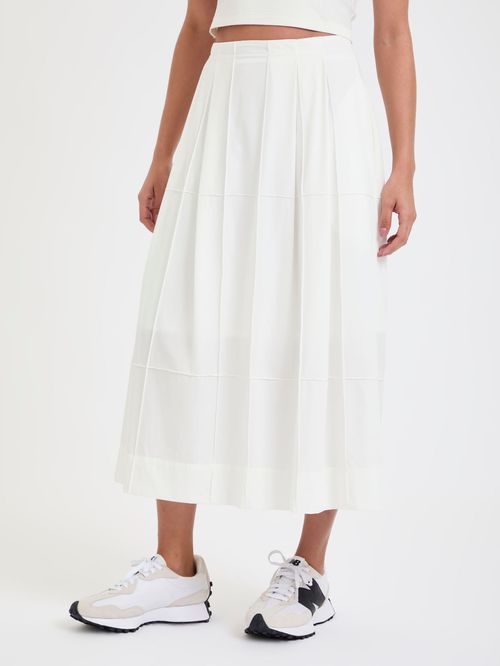 Saia Midi Nylon Com Recortes