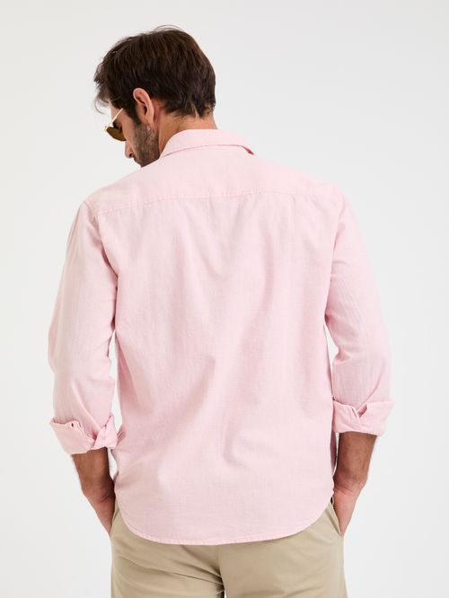 Camisa Linho Algodão Fio Tinto Xadrez