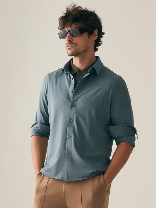 Camisa ML Knit Flex