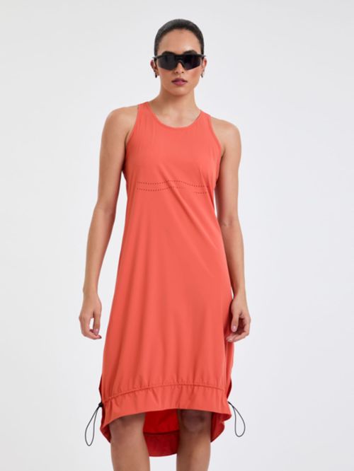 Vestido Midi Nylon Com Stoppers