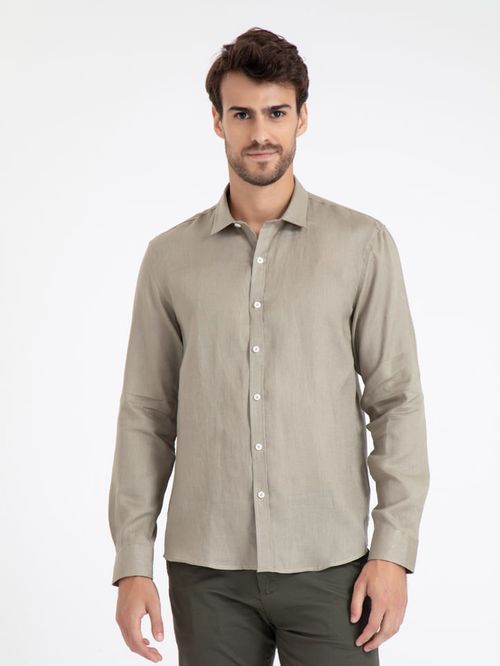 Camisa ML 100% Linho Fio 60