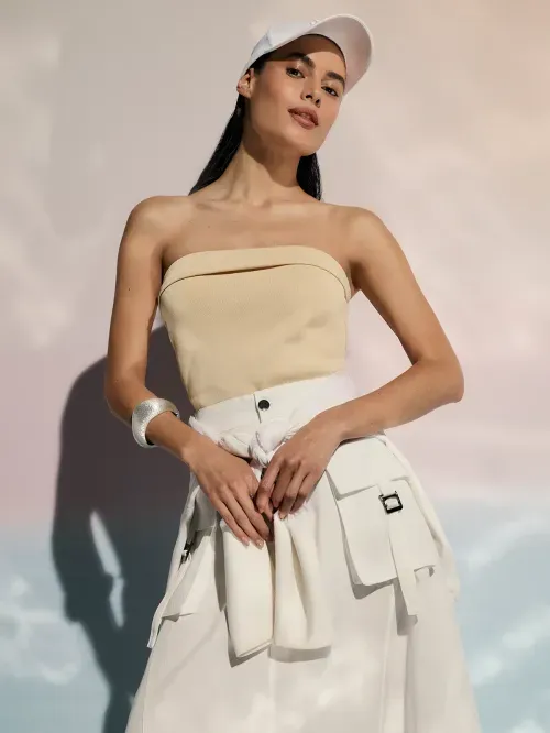 Saia Midi Bolso Frontal