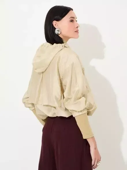 JAQUETA LEVE EM TENCEL E SEDA