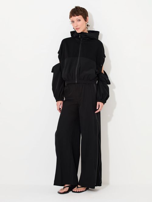 Calça Feminina Em Nylon Com Zíper Lateral Cj2