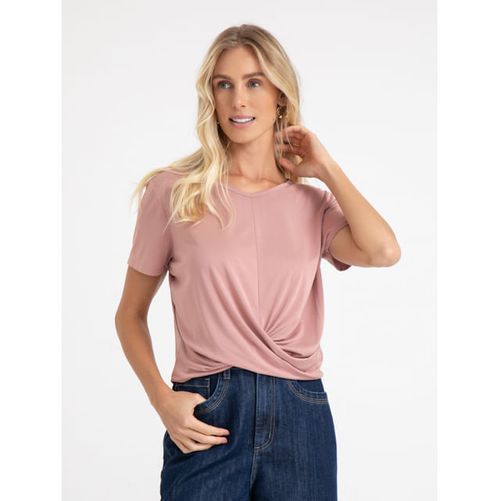 Camiseta com Nó em Malha Modal