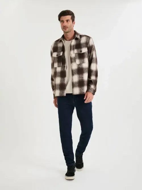 Jaqueta Over Shirt Xadrez Flanelada