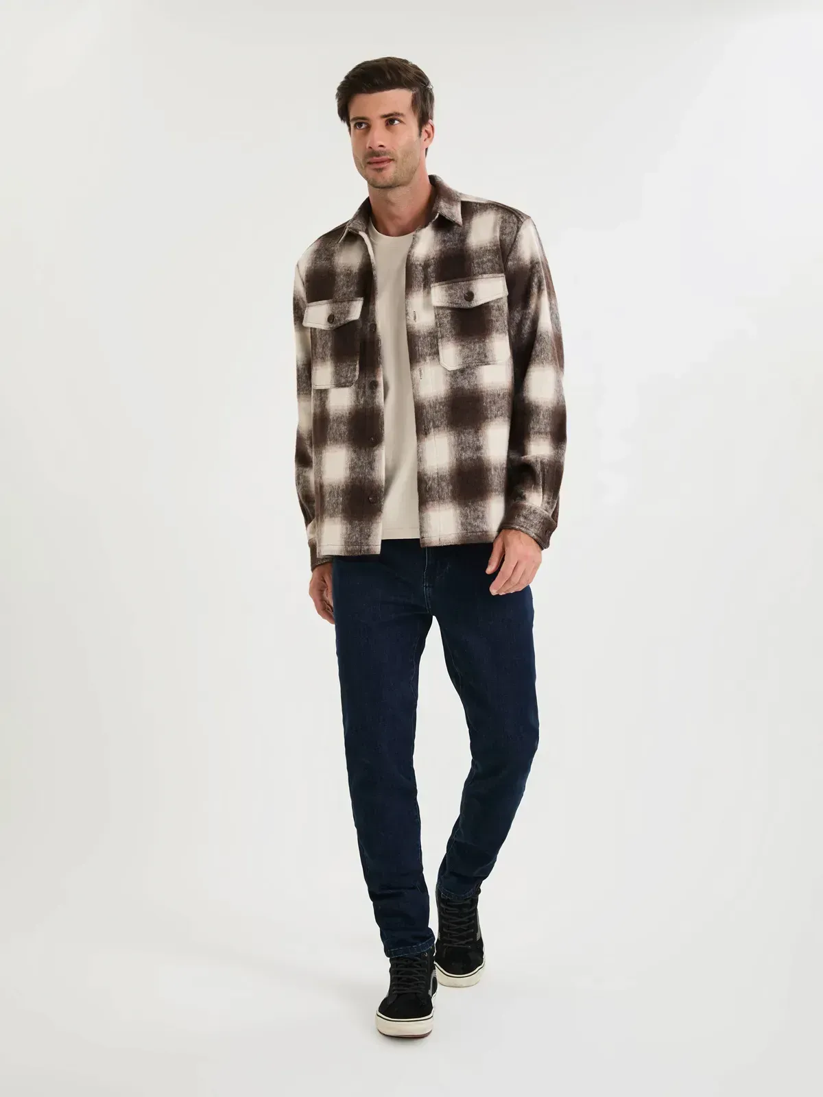 Jaqueta Over Shirt Xadrez Flanelada - JAB | Just Another Brand